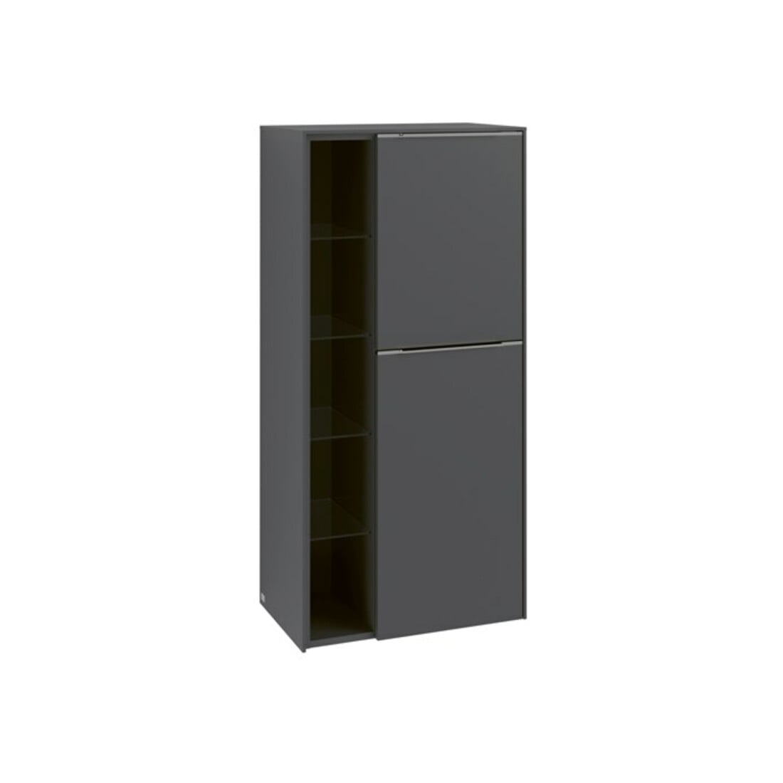 V&B Armoire moyenne Subway 3.0 57,4x120x36,2cm, porte droite/gauche mono., graphite