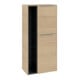 V&B Armoire moyenne Subway 3.0 57,4x120x36,2cm, porte droite/grise AL brillant, Nord Oa-1