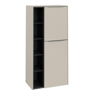 V&B Armoire moyenne Subway 3.0 57,4x120x36,2cm, porte droite/grise AL, gris cachemire