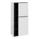 V&B Armoire moyenne Subway 3.0 57,4x120x36,2cm, porte droite/grise, Bri blanc-1