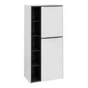 V&B Armoire moyenne Subway 3.0 57,4x120x36,2cm, porte droite/grise, Bri blanc