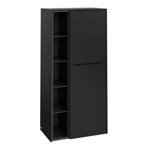 V&B Armoire moyenne Subway 3.0 57,4x120x36,2cm, porte droite/grise face avant, bleu volcan