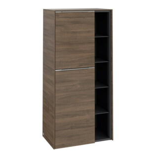 V&B Armoire moyenne Subway 3.0 57,4x120x36,2cm, porte gauche/grise AL, Ariz. Oa
