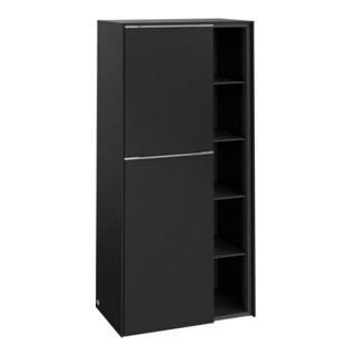 V&B Armoire moyenne Subway 3.0 57,4x120x36,2cm, porte gauche/grise AL, bleu volcan