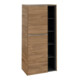 V&B Armoire moyenne Subway 3.0 57,4x120x36,2cm, porte L/gr aluminium brillant, chêne naturel-1