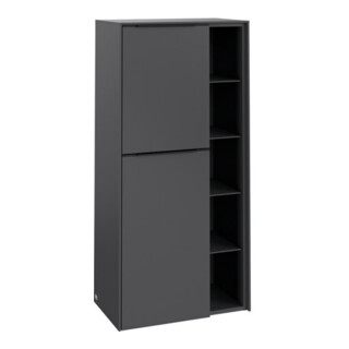 V&B Armoire moyenne Subway 3.0 57,4x120x36,2cm, porte L/Gr bleu, graphique