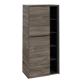 V&B Armoire moyenne Subway 3.0 57,4x120x36,2cm, porte L/gr bleue, à gauche