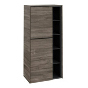V&B Armoire moyenne Subway 3.0 57,4x120x36,2cm, porte L/gr bleue, à gauche