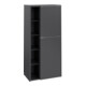 V&B Armoire moyenne Subway 3.0 57,4x120x36,2cm, porte R/gr Aluminium brillant, graphite-1