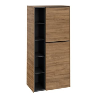 V&B Armoire murale Subway 3.0 57,4x120x36,2cm, porte droite/grise devant bleue, sans poignée