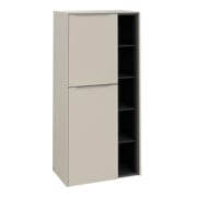 V&B Armoire murale Subway 3.0 57,4x120x36,2cm, porte gauche/grise AL, gris cachemire