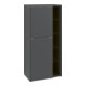 V&B Armoire murale Subway 3.0 57,4x120x36,2cm, porte L/gr aluminium brillant, rouge vin-1