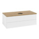 V&B Armoire sous lavabo avec structure de façade Antao 100x36x50cm, HL, WBP hon. Oa, blanc avec laque-1