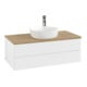 V&B Armoire sous lavabo avec structure de façade Antao 100x36x50cm, HL, WBP hon. Oa, blanc avec laque-3