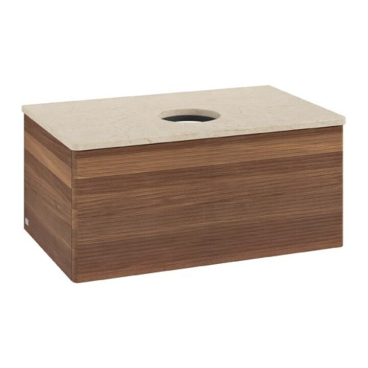 V&B Armoire sous lavabo avec structure de façade Antao 80x36x50cm, couleur WBP botti., noyer w.