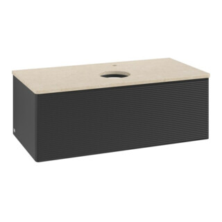V&B Armoire sous lavabo avec structure de façade, éclairage Antao 100x36x50cm, HL, WBP botti., bleu m Lac