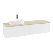 V&B Armoire sous lavabo avec structure de façade - Éclairage Antao 160x50cm, HL, WBP botti., blanc mat avec Lac-4