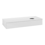 V&B Armoire sous lavabo sans structure de façade Antao 120x19x50cm, couleur WBP Lac, blanc brillant Lac