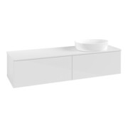 V&B Armoire sous lavabo sans structure de façade Antao 160x50 cm, couleur WBP Lac, laque blanc brillant