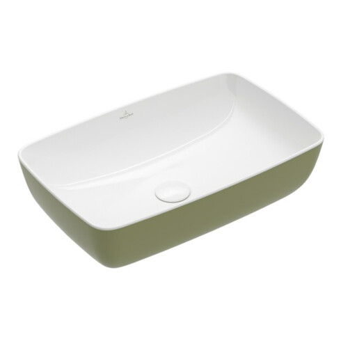 V&B Artis Lavabo à poser 58x38 cm, sans HLP, sans trop-plein, Sage Green