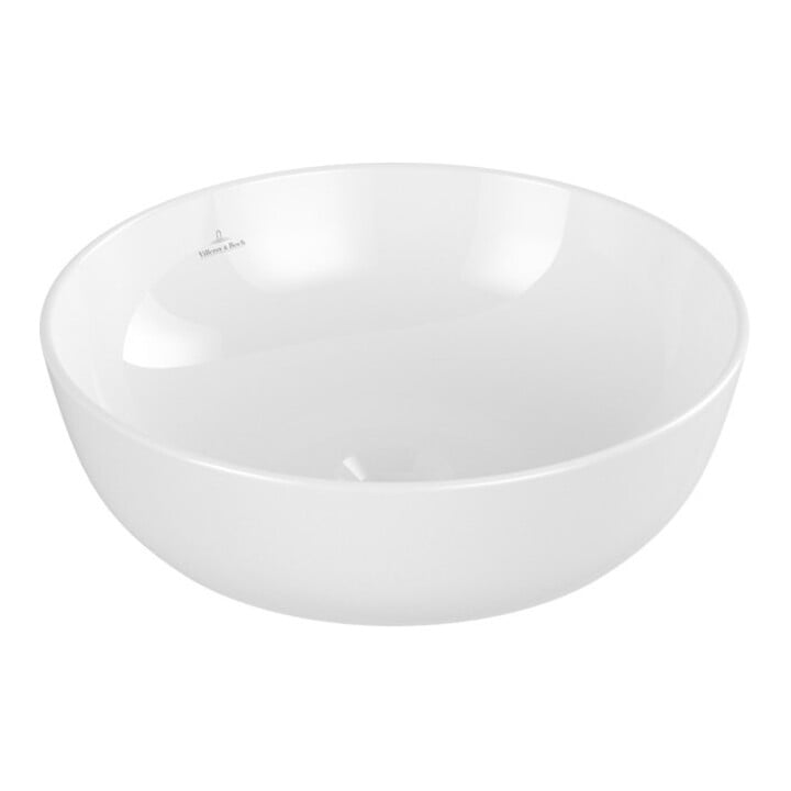 V&B Artis lavabo à poser d 43 cm, rond, sans robinet, sans trop-plein, blanc