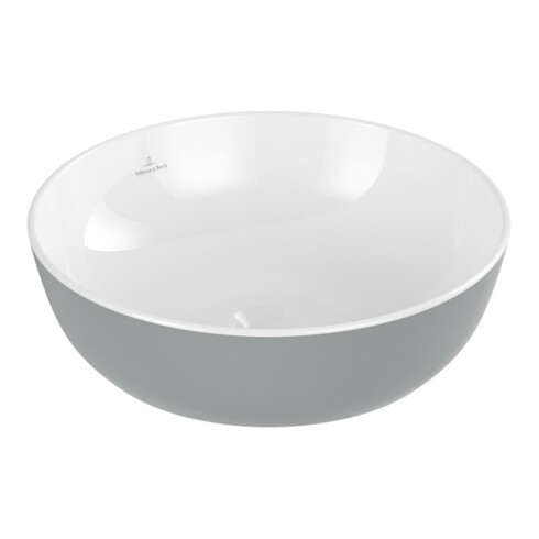 V&B Artis lavabo à poser d 43 cm, rond, sans robinet, sans trop-plein, French Lin.