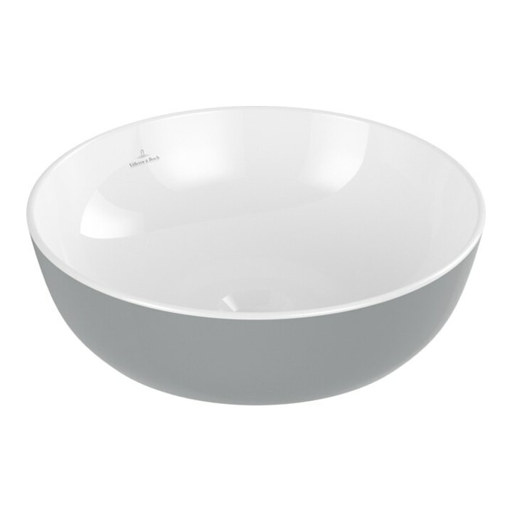 V&B Artis lavabo à poser d 43 cm, rond, sans robinet, sans trop-plein, French Lin.