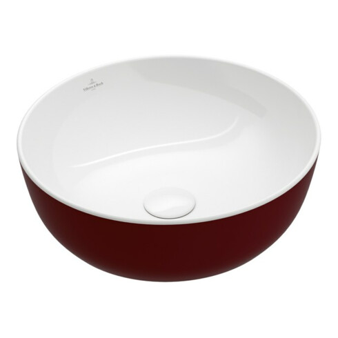V&B Artis lavabo à poser d 43 cm, sans trop-plein, Bordeaux