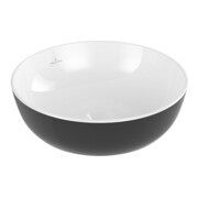 V&B Artis vasque à poser d 43 cm, ronde, sans robinet, sans trop-plein, Coal Black