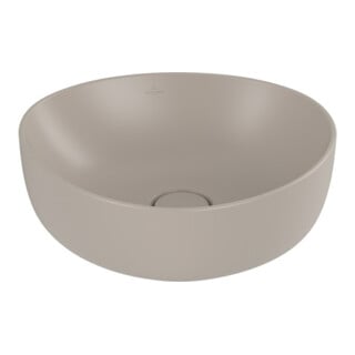 V&B Aufsatzwaschtisch ANTAO 40x39,5cm, asym., o. ÜL, almond C-plus