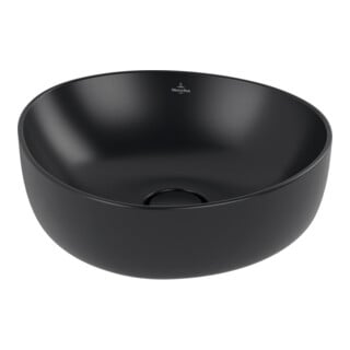 V&B Aufsatzwaschtisch ANTAO 40x39,5cm, asym., o. ÜL, P black C-plus