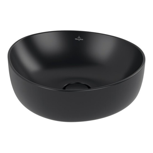 V&B Aufsatzwaschtisch ANTAO 40x39,5cm, asym., o. ÜL, P black C-plus