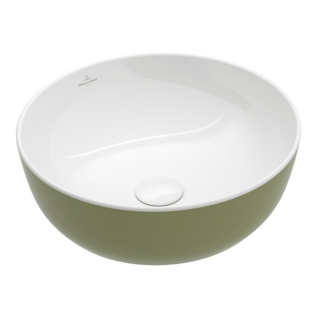 V&B Aufsatzwaschtisch Artis d 43cm, o. HL, ohne Überlauf, Sage Green