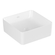 V&B Aufsatzwaschtisch Collaro 38x38cm, o Überlauf, stone white C-plus
