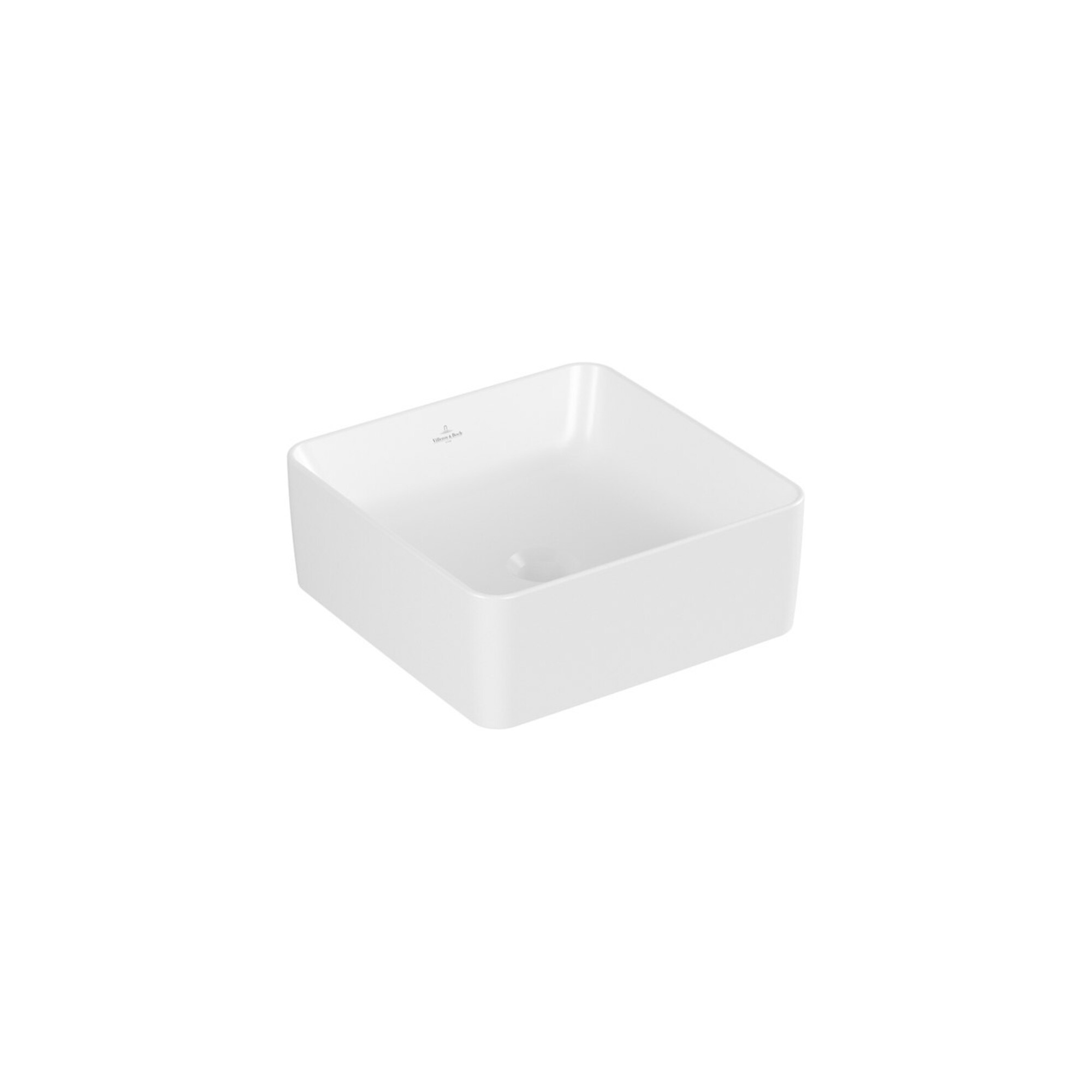 V&B Aufsatzwaschtisch Collaro 38x38cm, o Überlauf, stone white C-plus ; Villeroy & Boch