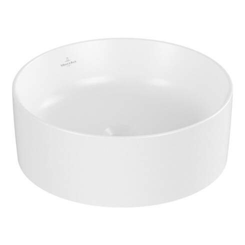 V&B Aufsatzwaschtisch Collaro d 40cm, o Überlauf, stone white C-plus