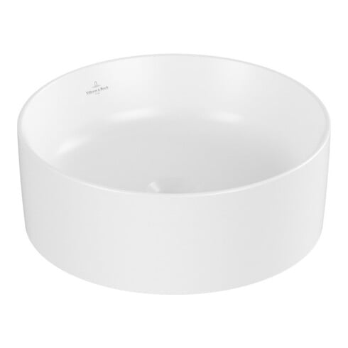 V&B Aufsatzwaschtisch Collaro d 40cm, o Überlauf, stone white C-plus