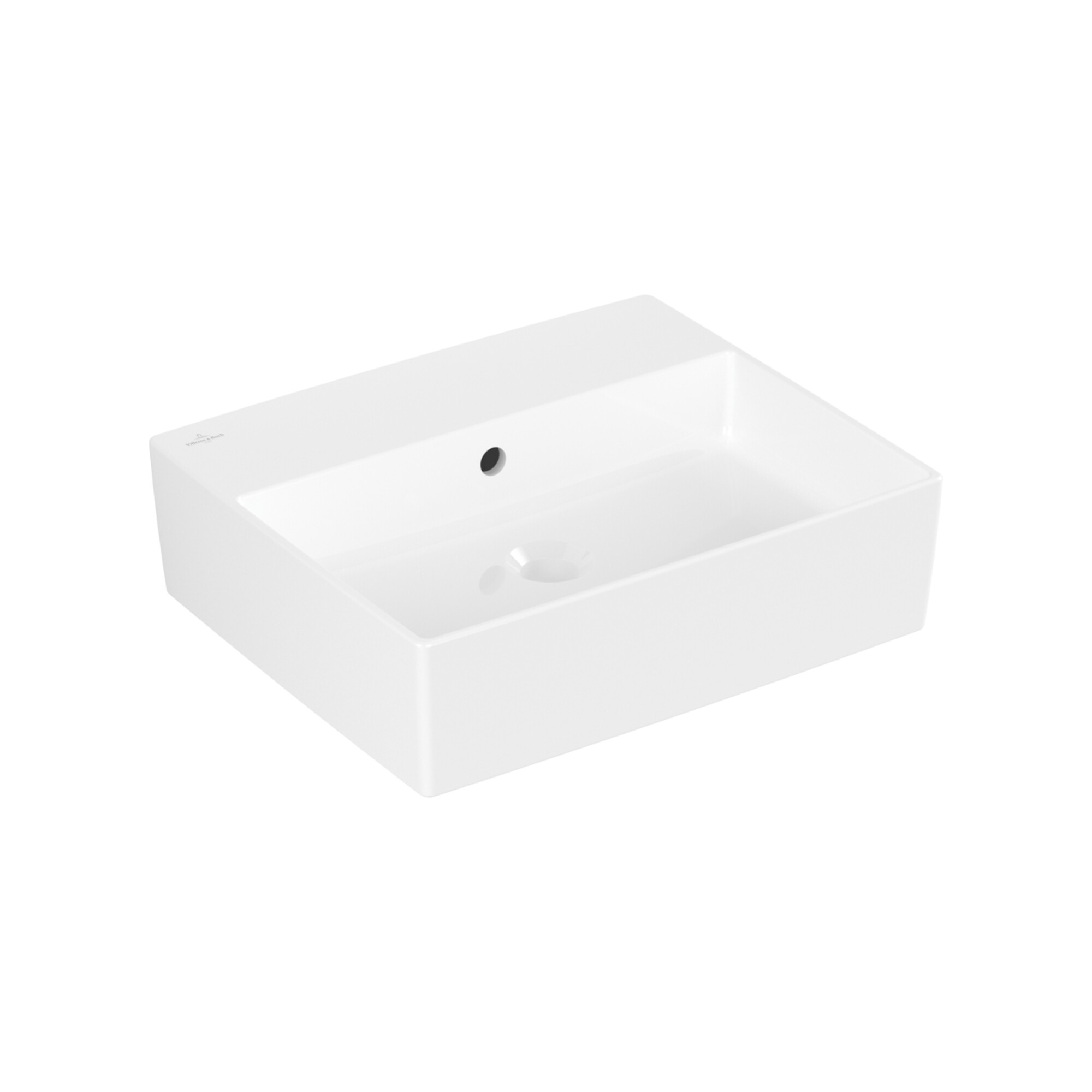 V&B Aufsatzwaschtisch Memento 2.0 mit Überlauf, weiß alpin C-plus, 50x42cm ; Villeroy & Boch