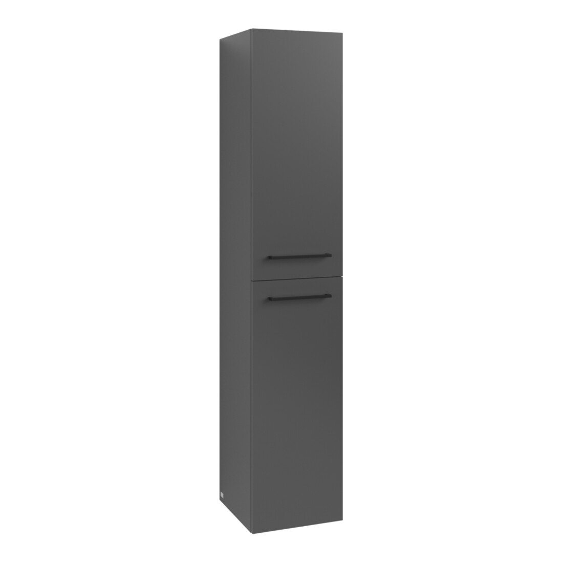 V&B Avento Armoire haute 35x176x40,4 cm, 2 portes, droite, verre bleu, graphite