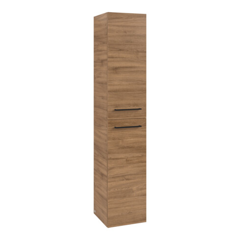 V&B Avento Armoire haute 35x176x40,4cm, 2 portes, droite, blanc brillant, sans éclairage