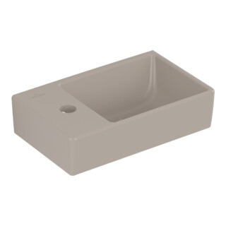 V&B Avento lavabo à main 36x22 cm, 1 trou, sans trop-plein, droite, amande C+