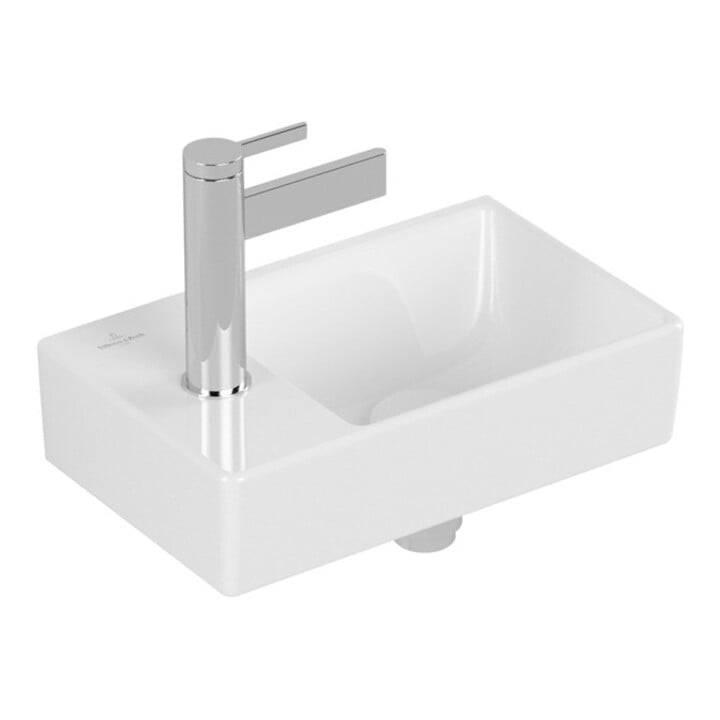 V&B AVENTO lavabo à main 36x22 cm, 1 trou, sans trop-plein, droite, blanc