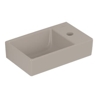 V&B Avento lavabo à main 36x22 cm, 1 trou, sans trop-plein, gauche, amande C+