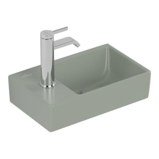 V&B Avento Lavabo à Main 36x22 cm, 1 Trous, sans Trop-plein, droite, gris mat C+