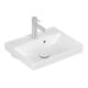 V&B AVENTO lavabo à main 45x37 cm, 1 trou, blanc C+, 45x37 cm, avec trop-plein-1