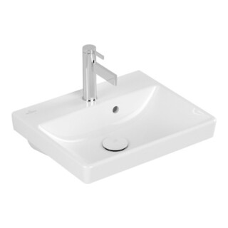 V&B AVENTO Lavabo à poser 45x37 cm, 1 trou, blanc, avec trop-plein