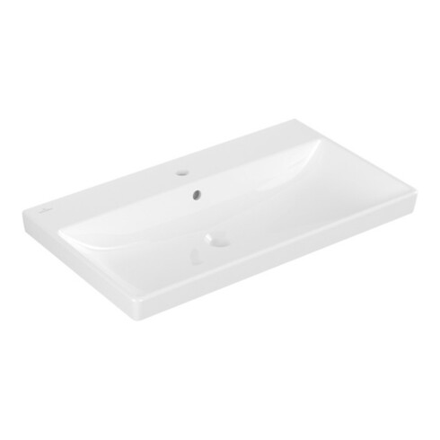 V&B Avento Meuble-Lavabo 80x47 cm, trou robinet, avec trop-plein, blanc