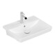 V&B AVENTO Meuble-lavabo suspendu 55x44cm, 1 trou robinet, avec trop-plein, blanc pierre C-plus-1