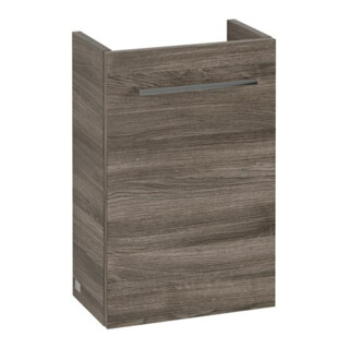 V&B Avento Meuble sous lavabo 34x51,4x23,4 cm, 1 tiroir, gauche, verre brillant, blanc Oa
