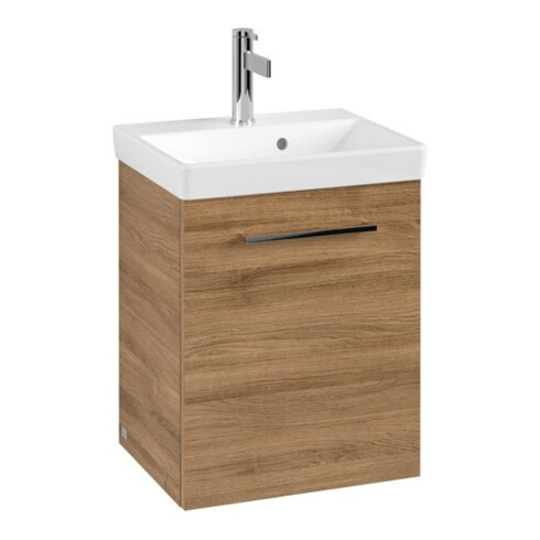 V&B Avento Meuble sous-lavabo 43x51,4x38,4cm, 1 tiroir, gauche, finition brillante